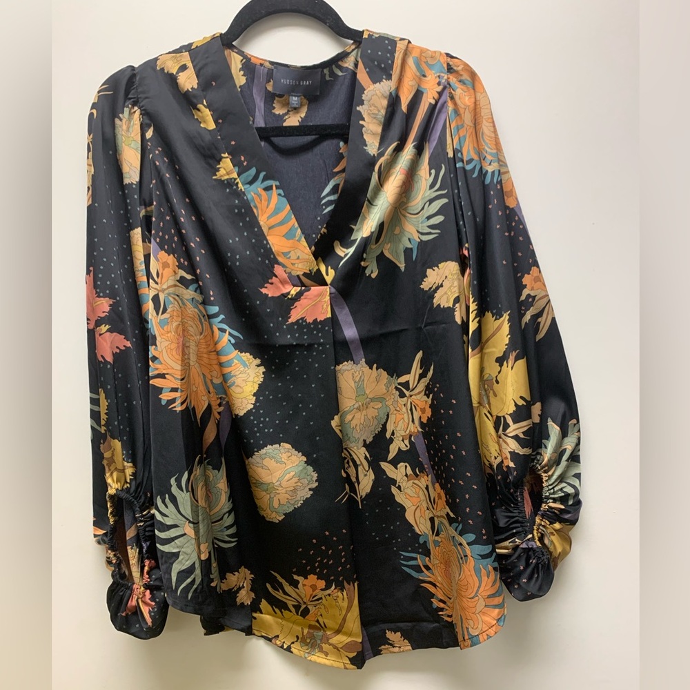 Hudson Gray floral silk blouse